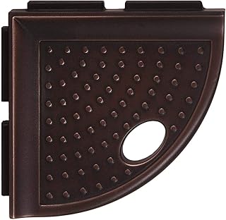 Questech 5 inch Bathroom Organizer Corner Shower Caddy - Oil Rubbed Bronze Cast Metal Shower Foot Rest Metro Lugged for - Image 1
