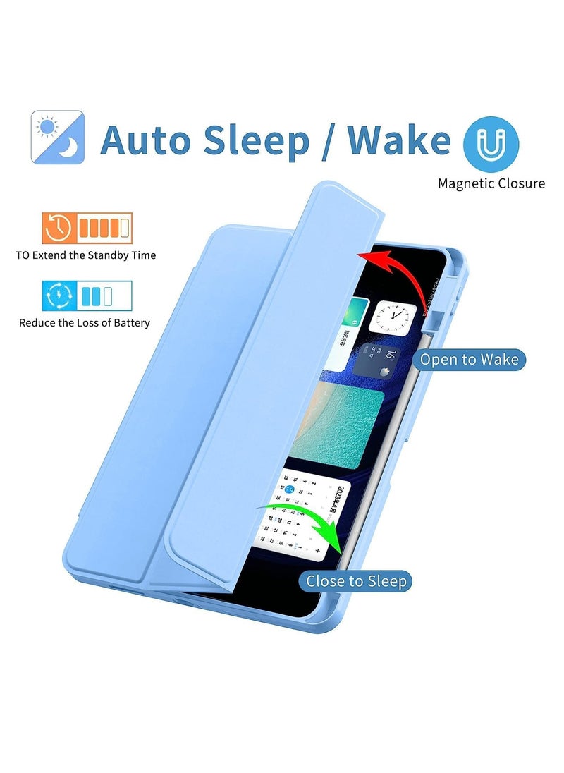Generic - ProElite for Xiaomi Mi Pad 6 case Cover, Transaprent Flip Case for Xiaomi Mi Pad 6 11 inch with Pen Holder (Supports Auto Sleep Wake Function), Haze Blue - Image 1