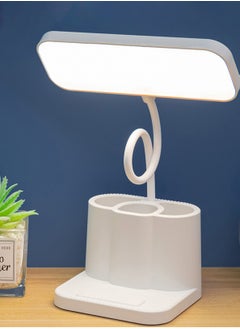 LOOPITYS 3 Color Modes,Stepless Dimming，Adjustable Gooseneck Reading Lamp with Pen Holder/Phone Holder，Home Office Desk Lamp with Touch Control , Rechargeable Battery Operated Home Office Desk Lamp  - Image 2