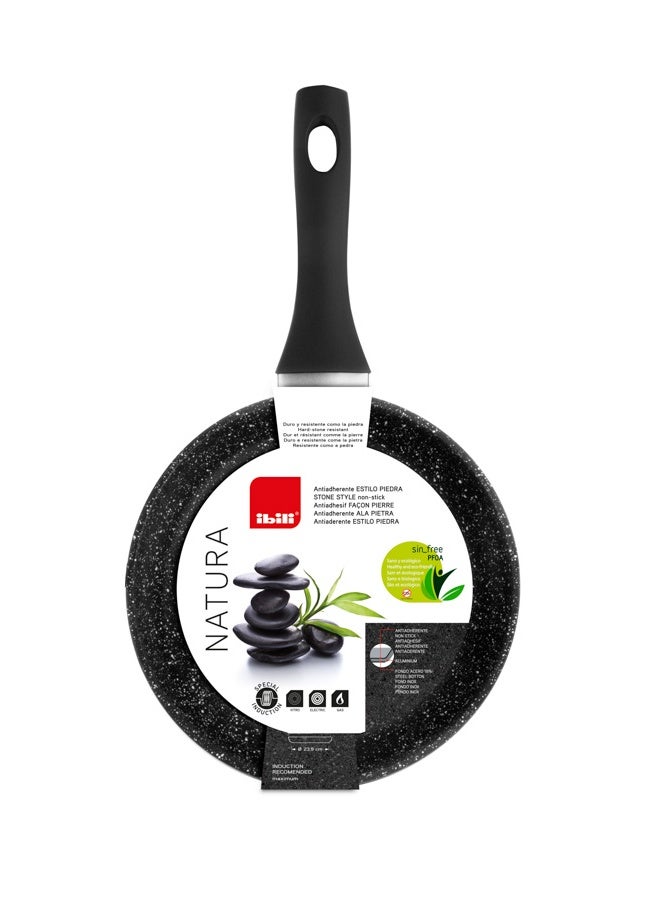 ibili Natura Nonstick Frying Pan, Induction Compatible Aluminum Skillet, Stone Coating PFOA Free, Scratch Resistant, Durable Cookware, Even Heat Distribution, Energy Saving, Soft Grip Handle, Gas Electric Ceramic Cooktop Pan - Image 5