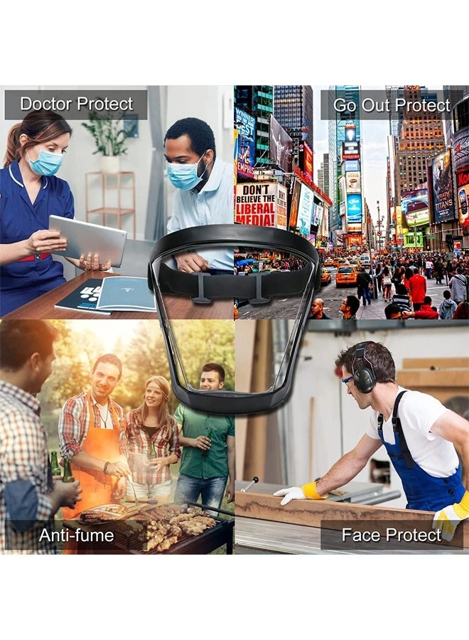 Kitchen Transparent Full Face Shield Home Oil-Splash Proof Anti-Fog Head Cover Safety Glasses Unisex Eye Protection Face Mask - Image 4