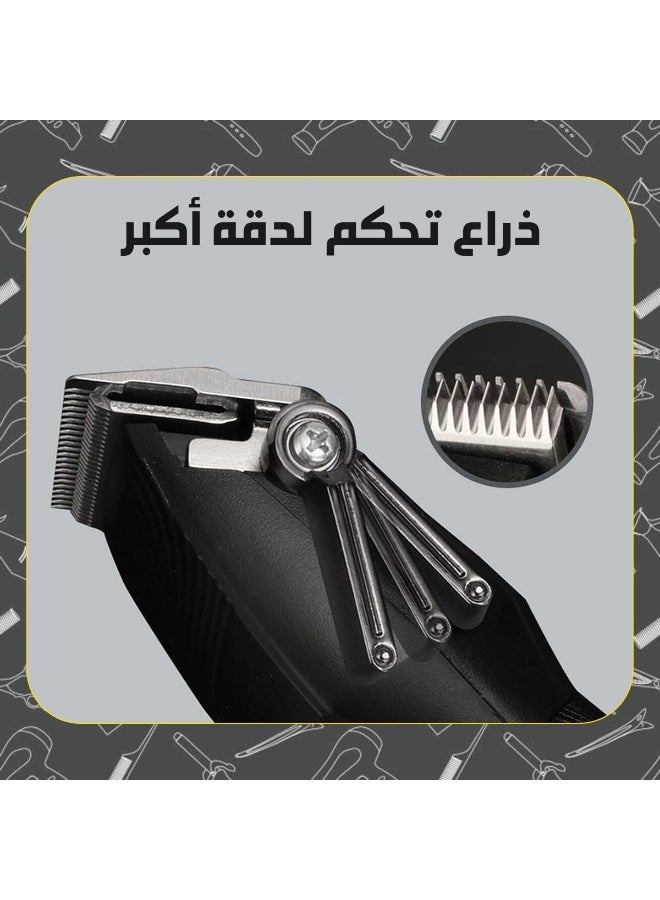 ماكينة الحلاقه الإحترافيه Sokany-SK-LF-9980 بذراع تحكم فى الشفرات و 6 أمشاط ببطاريه 2500 مللى أمبير - Image 4