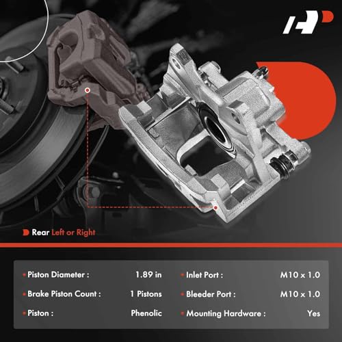 A-Premium Rear Disc Brake Caliper Assembly with Bracket Compatible with Select Dodge and Jeep Models - Nitro 2007-2011, Liberty 2008-2012, Wrangler 2007-2017, Wrangler JK 2018 - Image 2
