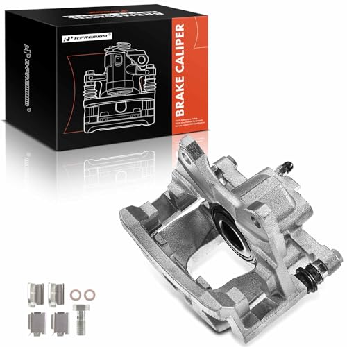 A-Premium Rear Disc Brake Caliper Assembly with Bracket Compatible with Select Dodge and Jeep Models - Nitro 2007-2011, Liberty 2008-2012, Wrangler 2007-2017, Wrangler JK 2018 - Image 1