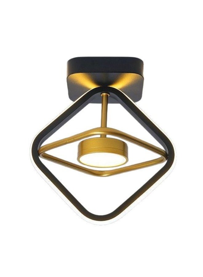 MIXDE Black Led Ceiling Light, Modern Mini LED Ceiling Lighting Fixtures, Metal Creative Design Ceiling Lamp for Living Room Bedroom Corridor Aisle Hallway - Image 1