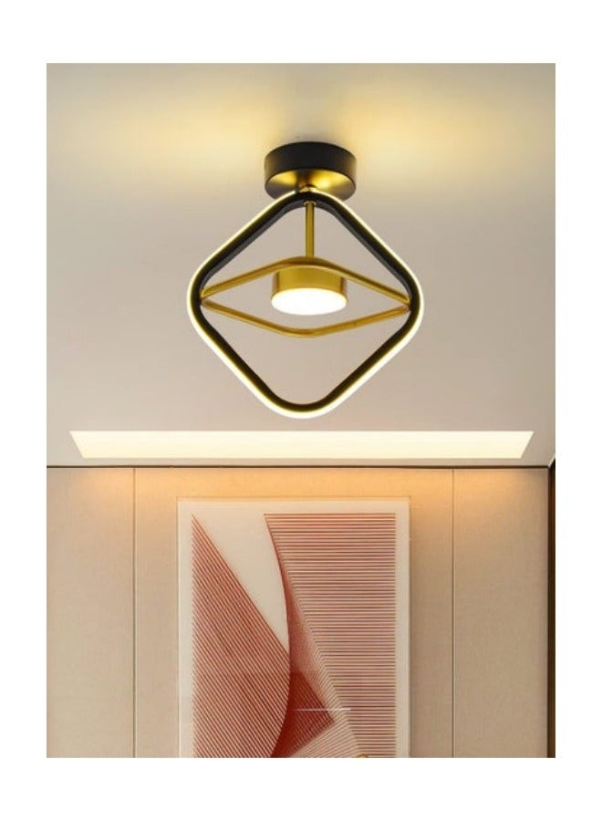 MIXDE Black Led Ceiling Light, Modern Mini LED Ceiling Lighting Fixtures, Metal Creative Design Ceiling Lamp for Living Room Bedroom Corridor Aisle Hallway - Image 2