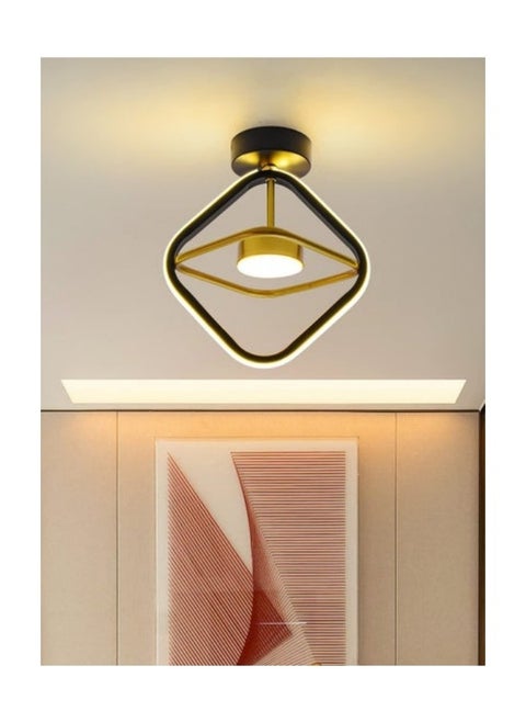 Black Led Ceiling Light, Modern Mini LED Ceiling Lighting Fixtures, Metal Creative Design Ceiling Lamp for Living Room Bedroom Corridor Aisle Hallway