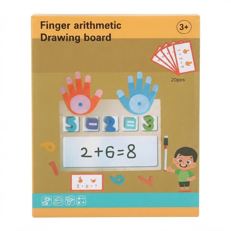 Math Finger Board for Kids – Interactive Addition and Subtraction Learning Aid – Smart Writing Board with Magnetic Numbers and Flashcards – Ideal for Developing Math Skills and Intelligence – Ages 3+ - Image 2
