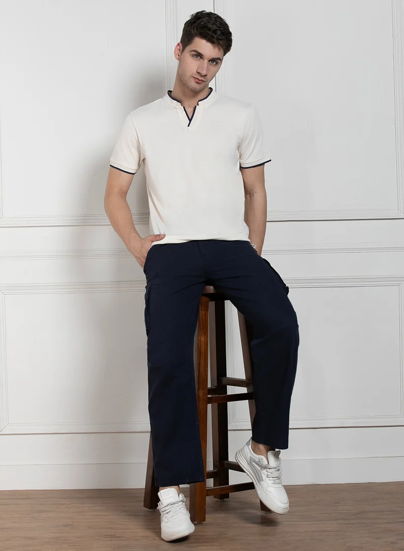 Dennis Lingo Ecru T-Shirt for Men - Regular Fit, Comfortable