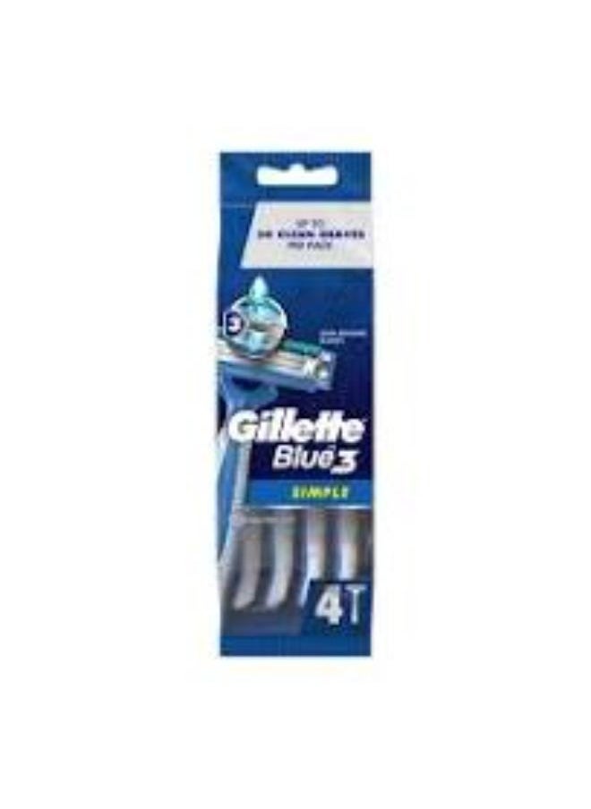 Gillette GILLETTE (BLUE 3 SIMPLE 4PCS) 