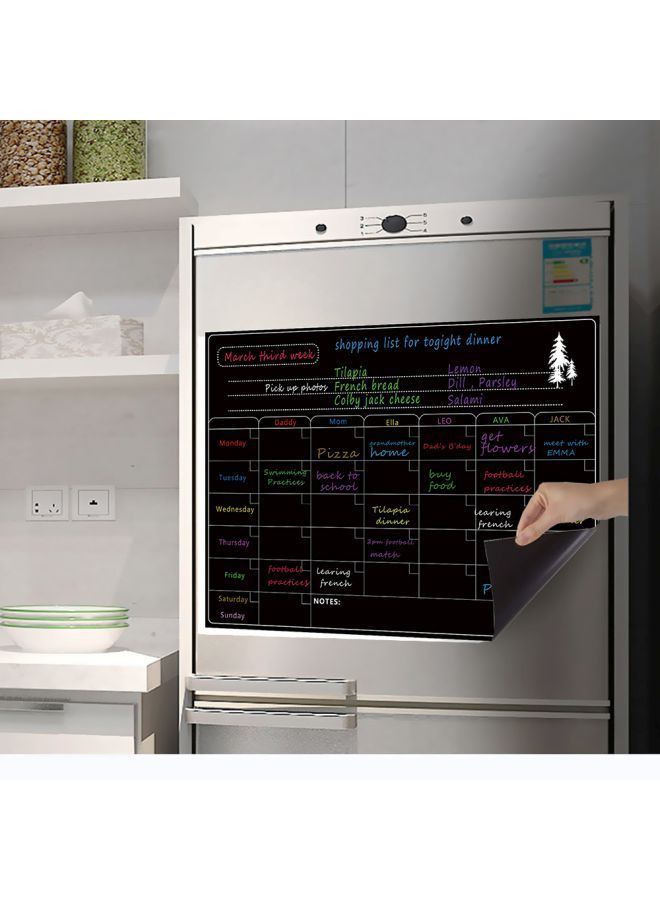 NIBEMINENT Magnetic Dry-Erase Calendar Board Black - Image 3