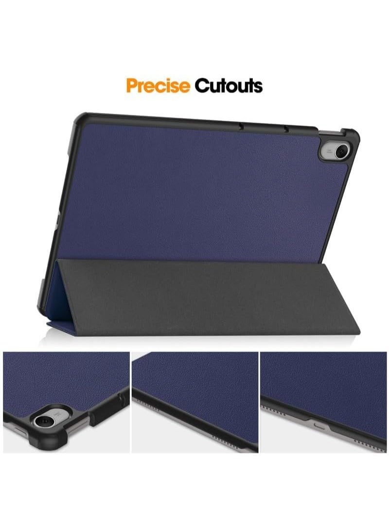 غطاء حماية ذكي لجهاز هواوي ميت باد 11.5 بوصة (إصدار 2023) مع حامل قلم، وغطاء خلفي ناعم من مادة TPU قابل للطي، وغطاء واقٍ ذكي قابل للطي، وخاصية الإيقاظ والسكون التلقائي (أزرق) - Image 4