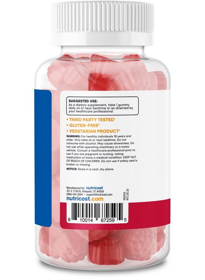 Nutricost Melatonin 3mg, 180 Gummies, Strawberry Flavored - Gluten Free, Non-GMO, No Corn Syrup - Image 4