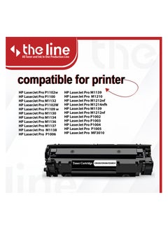 The Line The line 85A CE285A Toner Cartridge Compatible with HP LaserJet P1006 P1102 P1102W P1109w MFP M1212nf M1217nfw MF3010 Printer Canon ImageClass LBP6000 LBP6030W Printer  - Image 3