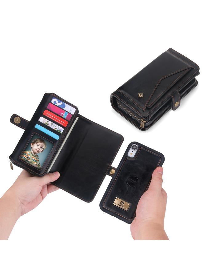 S-TOP Case For iPhone XS Max Multi-functional Zipper Wallet Leather Phone Case - Image 5