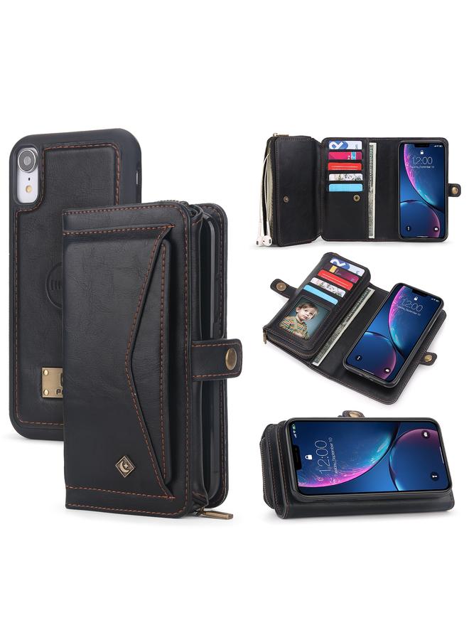 S-TOP Case For iPhone XS Max Multi-functional Zipper Wallet Leather Phone Case - Image 1