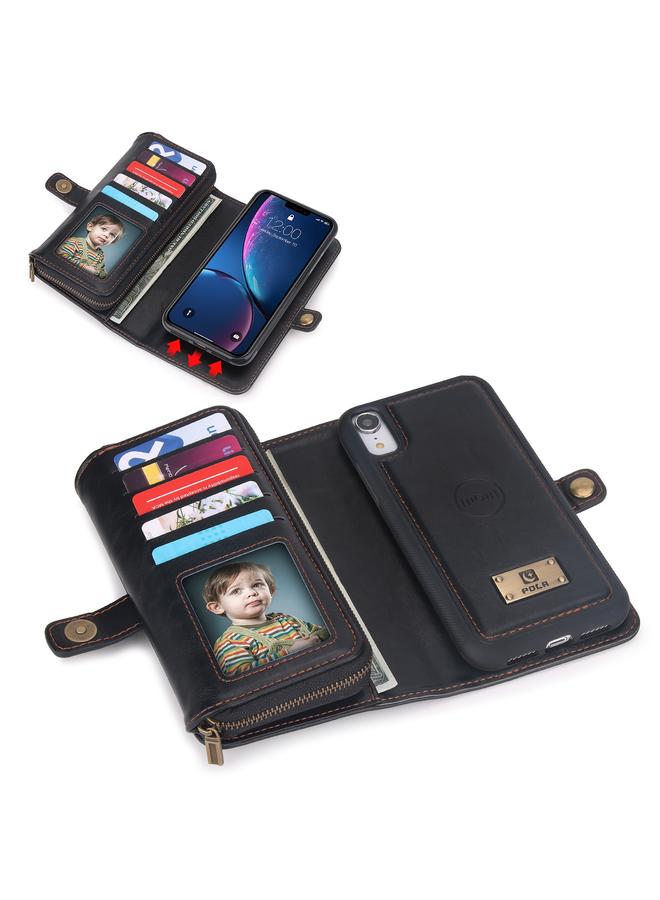 S-TOP Case For iPhone XS Max Multi-functional Zipper Wallet Leather Phone Case - Image 2