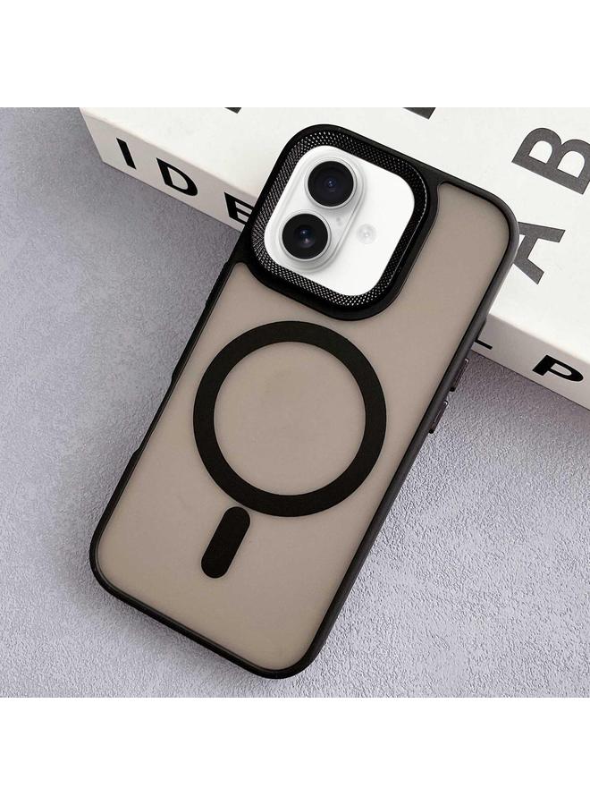 S-TOP Case For iPhone 16 Diamond Lens Frame PC Hybrid TPU MagSafe Phone Case - Image 1