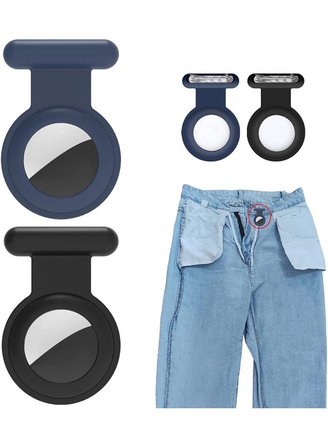 2 Pieces AirTag Holder with Safety, Hidden Wearable AirTag Case with Brooch Clip for Clothes of Kids, Teens, Elder - Image 1