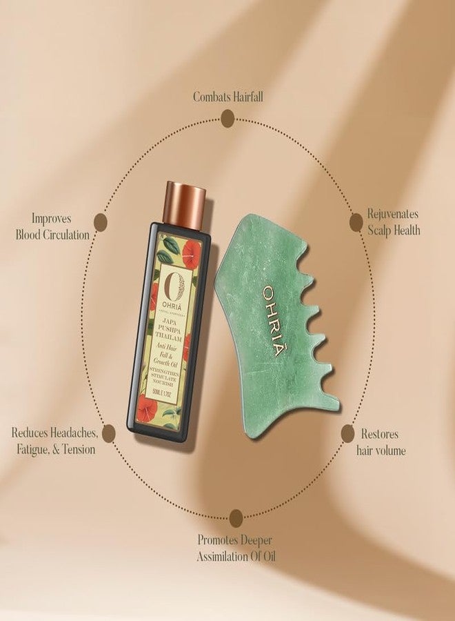 Ohria Ayurveda Healthy & Voluminous Hair Combo | Ultimate Skin & Hair Growth Tool and Japa Pushpa 50ml - Image 3