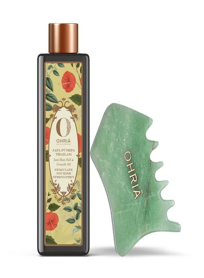 Ohria Ayurveda Healthy & Voluminous Hair Combo | Ultimate Skin & Hair Growth Tool and Japa Pushpa 50ml - Image 1