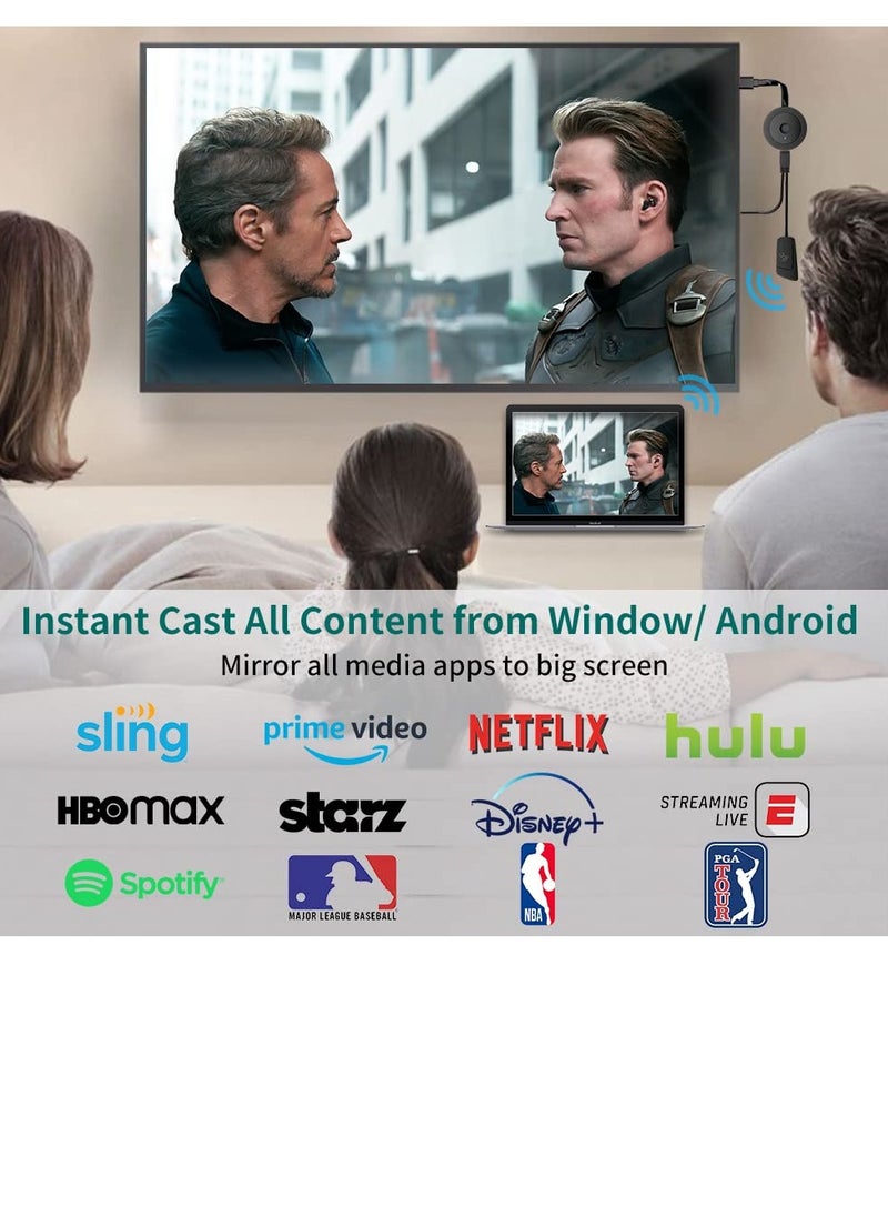 SYOSI - 4K Wireless HDMI Display Dongle Adapter 1080P, WiFi Streaming Movies, Shows, and Live TV Receiver from iPhone, iPad, Android, Tablet, Window to HDTV/Monitor/Projector, Miracast, Airplay, DLNA, Chrome - Image 1