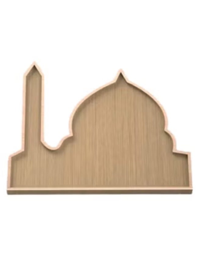 HILALFUL Acacia Wooden Serving Tray - Mosque | Kitchenware | Serveware | Trays for Decoration | Kitchen Decoration | Trays for Eid, Ramadan, Eid Al Adha Décor & Other Celebrations | Tray Organizer - Image 5