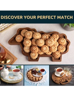 Hilalful HILALFUL Acacia Wooden Serving Tray - Mosque | Kitchenware | Serveware | Trays for Decoration | Kitchen Decoration | Trays for Eid, Ramadan, Eid Al Adha Décor & Other Celebrations | Tray Organizer  - Image 4