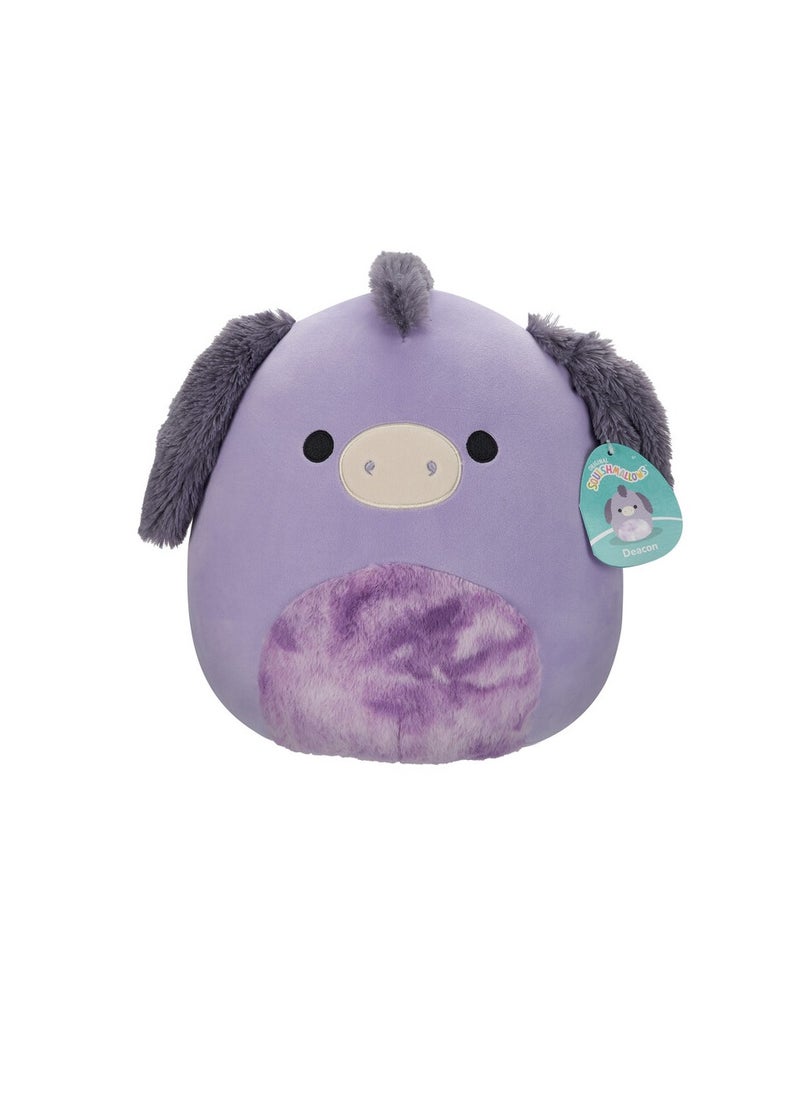 Squishmallows - Squishmallows Medium Plush 12 inch Deacon Purple Donkey with Tie-Dye Belly Officially Licensed Kellytoy Plush Toy Colorful Soft Gift for Kids Girls & Boys Washable Squishy Stuff Toy Multicolor All Age - Image 1