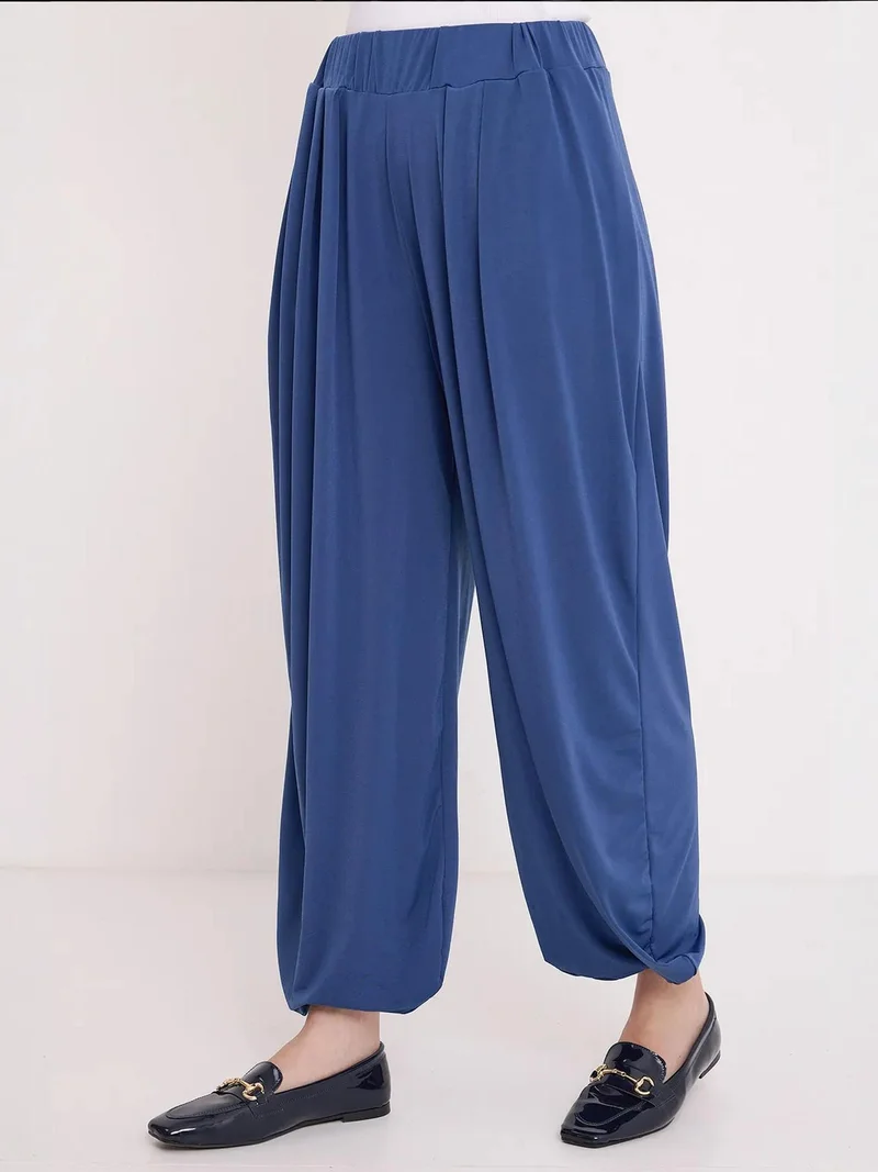 بيغ دارت بنطلون  واسع الساق مطوي برباط