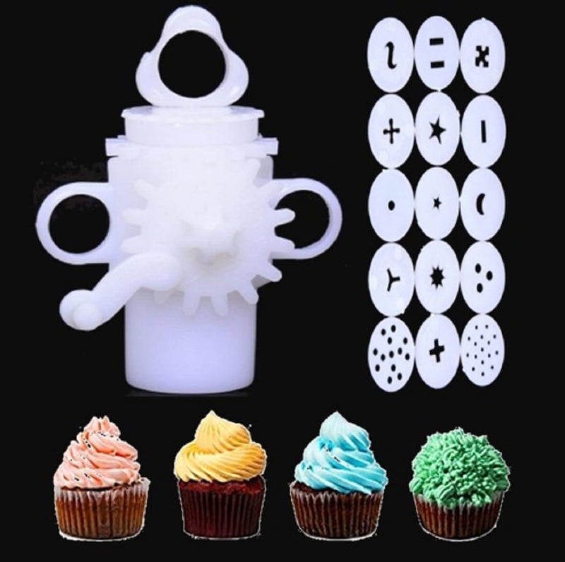 SKC Enterprise Murukulu Maker Press with 15 Different Types of Jalies murukku Maker namkeen Makerchakli Noodles idiyapam Cake Icing Rose Cookies and sev Kai muruku Design muruku  - Image 1