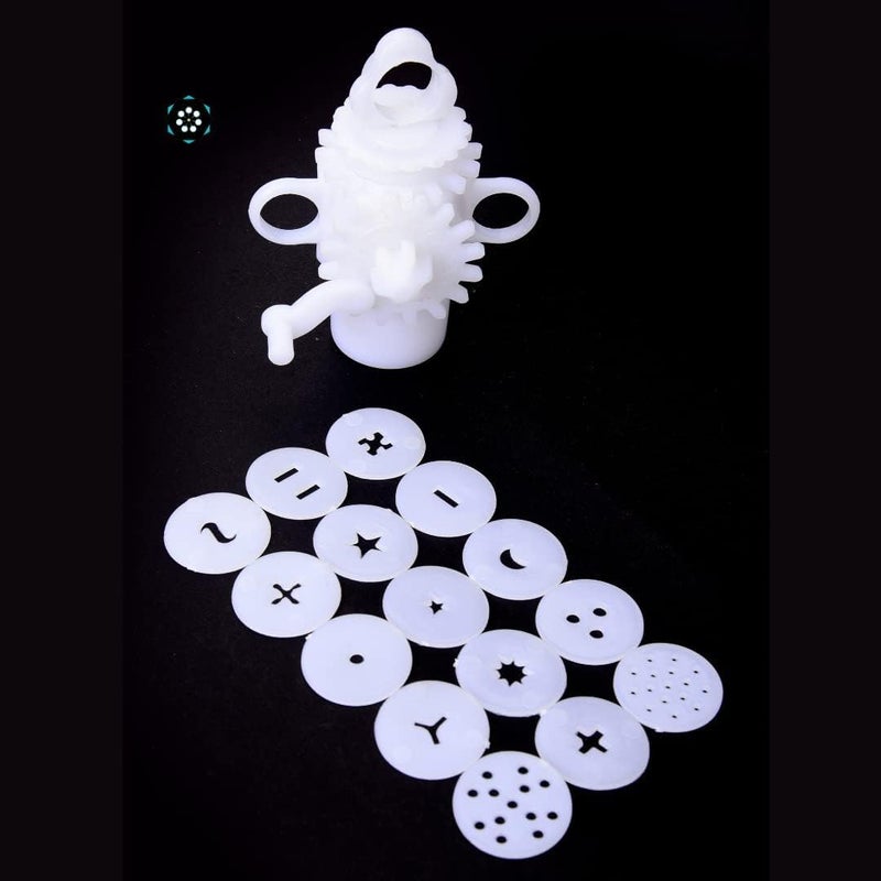 SKC Enterprise Murukulu Maker Press with 15 Different Types of Jalies murukku Maker namkeen Makerchakli Noodles idiyapam Cake Icing Rose Cookies and sev Kai muruku Design muruku  - Image 3