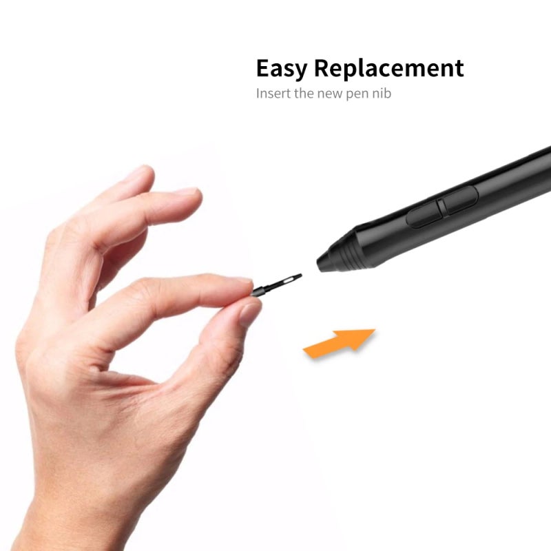 Replacement Pen Nibs: 10 Black High-Quality Wear-Resistant Tips - Smooth Writing & Delicate Brush Strokes for VEIKK S640/A30 Drawing Tablets Digital Artists - Image 3