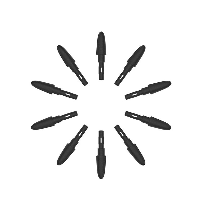 Replacement Pen Nibs: 10 Black High-Quality Wear-Resistant Tips - Smooth Writing & Delicate Brush Strokes for VEIKK S640/A30 Drawing Tablets Digital Artists - Image 1