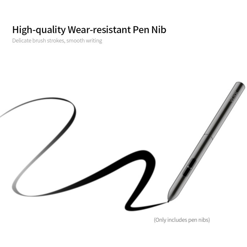 Replacement Pen Nibs: 10 Black High-Quality Wear-Resistant Tips - Smooth Writing & Delicate Brush Strokes for VEIKK S640/A30 Drawing Tablets Digital Artists - Image 4