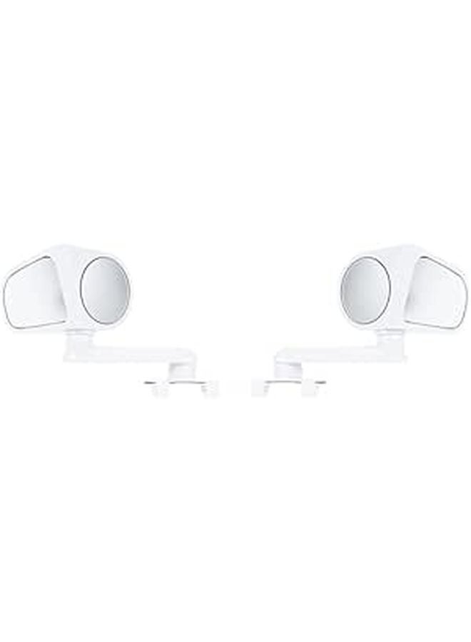 Adjustable 360 Degree Rotatable Car Blind Spot Mirror 2 Pack White Plastic and Glass - Image 1