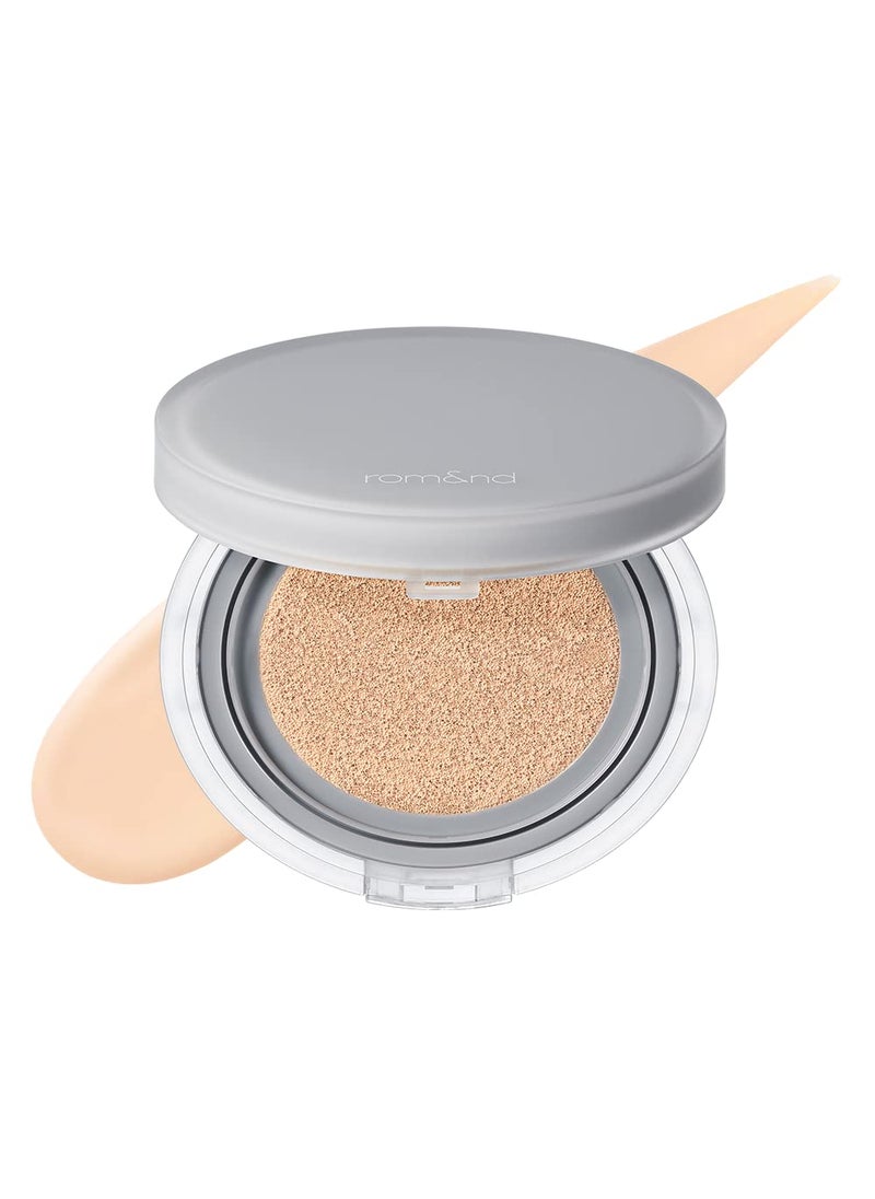 rom&nd Rom&nd Nu Zero Cushion (03 Natural 21) Long Lasting, High Coverage, Semi Matte Finish, Flawless Complexion Without Cakey Face, Makeup Base and Fixer, Thinly Layered, Korean Cushion Foundation 