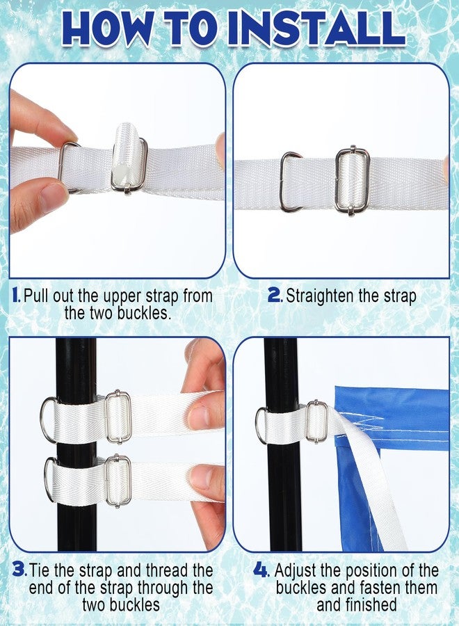 Thenshop شبكة كرة طائرة للمسابح من Thenshop، مقاس 15 × 3 قدم، مناسبة للمسابح الأرضية، مزودة بأربعة مشابك معدنية وحقيبة تخزين. شبكة سباحة متينة ومطورة لعام 2026، مثالية لحفلات الصيف العائلية وألعاب الكبار. - Image 3