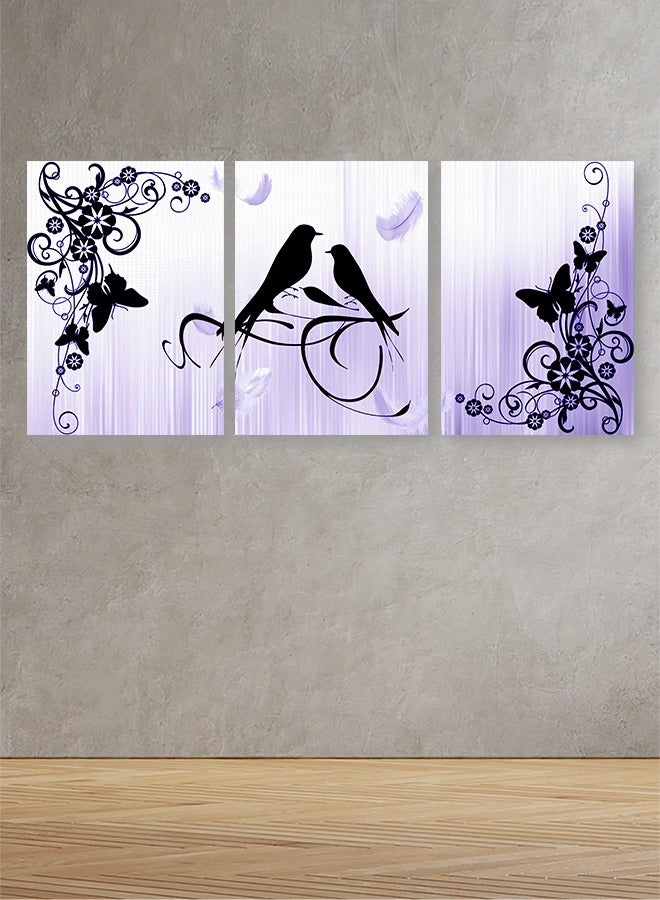 ماركتنا طقم من ثلاث لوحات كانفس على إطار خشبي بتصميم مودرن - Image 1