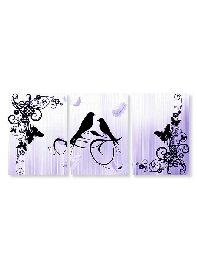 ماركتنا طقم من ثلاث لوحات كانفس على إطار خشبي بتصميم مودرن - Image 2