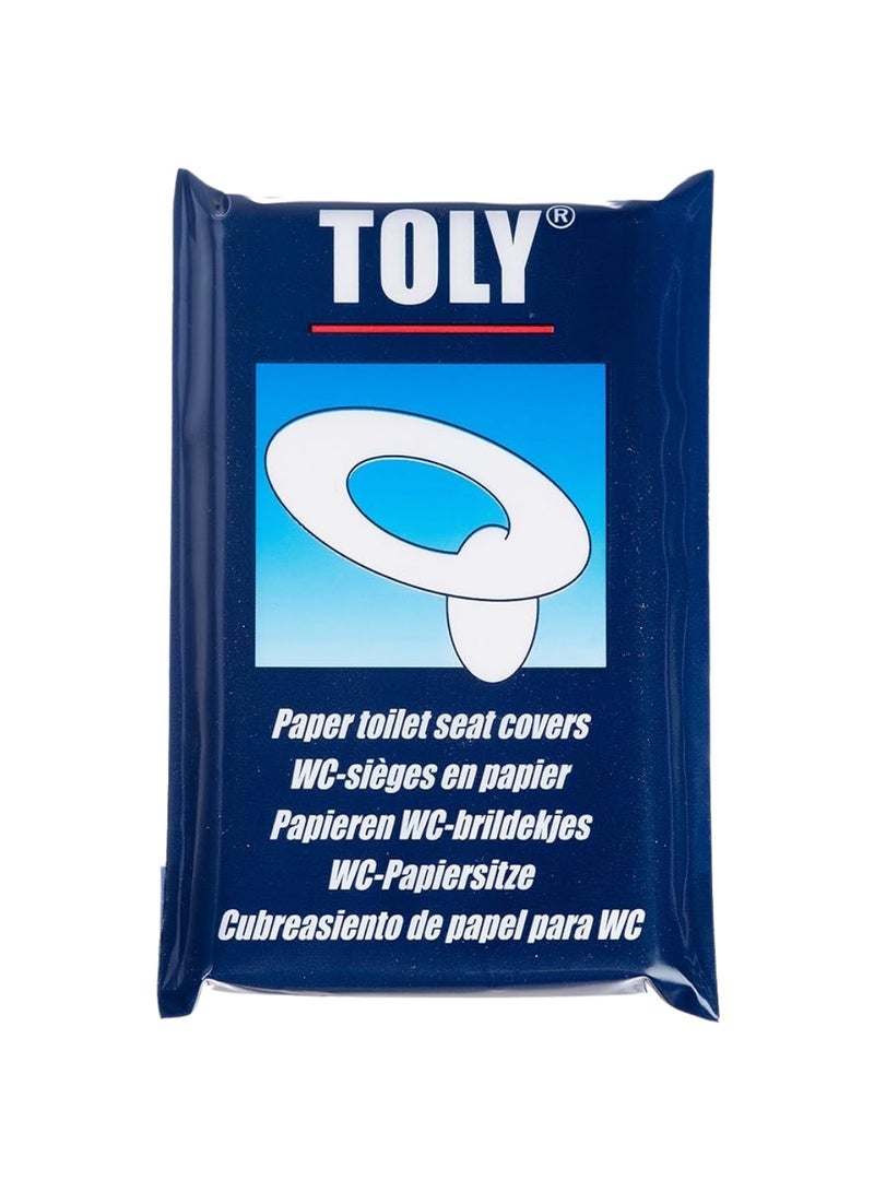 Toly 300 - Disposable Toilet Seat Covers Set | Sanitary, Waterproof, Washable Paper Liners (300 Sheets, 30 Pack) | Ideal for travel, offices and public restrooms - Image 1