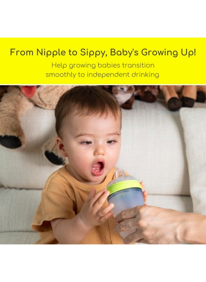 CHUBBIEE حلمات مصاصة متوافقة مع زجاجات كوموتومو للأطفال، حلمة زجاجة بديلة، فوهات ناعمة من السيليكون الغذائي 100%، مقاومة للتسرب، خالية من BPA، تدفق متغير، 9 أشهر فما فوق، 4 قطع (حلمة مصاصة) - Image 3