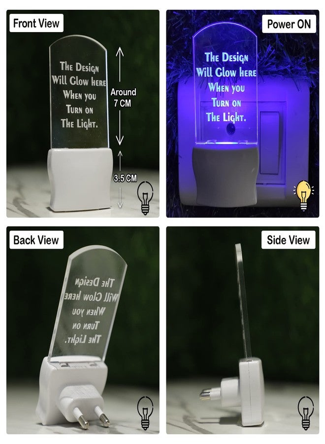 UKANI Islamic 3D Optical Illusion Acrylic Night Lamp, 7 Colors RGB Auto Colour Changing LED Plug and Play Night Light, Office Light, Best Gift - Pack of 1 (SD0182,Multicolour, 3 Inch) - Image 2