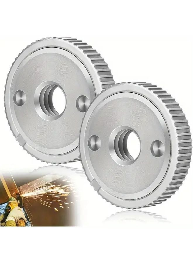 2Pcs M14 Angle Grinder Quick Clamping Nut High Carbon Steel Durable Easy Use - Image 2