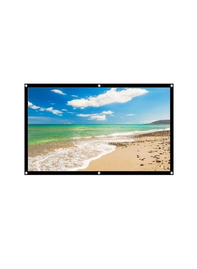60" Projector Screen, 60inch Small 16:9 HD Foldable Anti-Crease Video Projection Screen, Party Camping Movie Bedroom  - Image 1