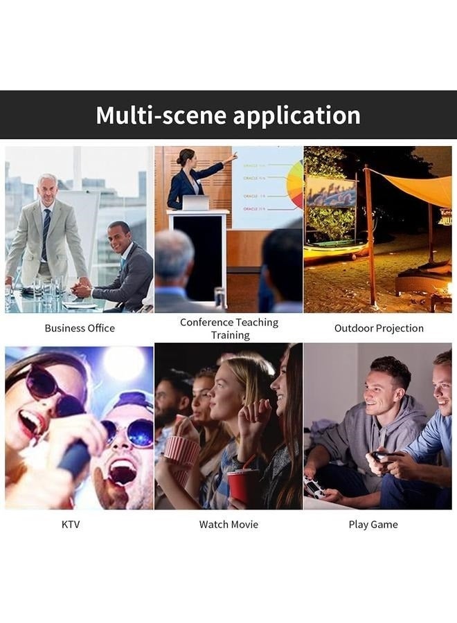 60" Projector Screen, 60inch Small 16:9 HD Foldable Anti-Crease Video Projection Screen, Party Camping Movie Bedroom  - Image 5