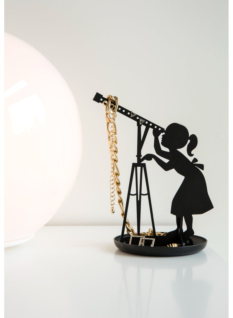 KIKKERLAND Stargazer Jewelry Holder | Decorative Jewelry Stand, Necklace Holder, Ring Organizer - Black - Image 2