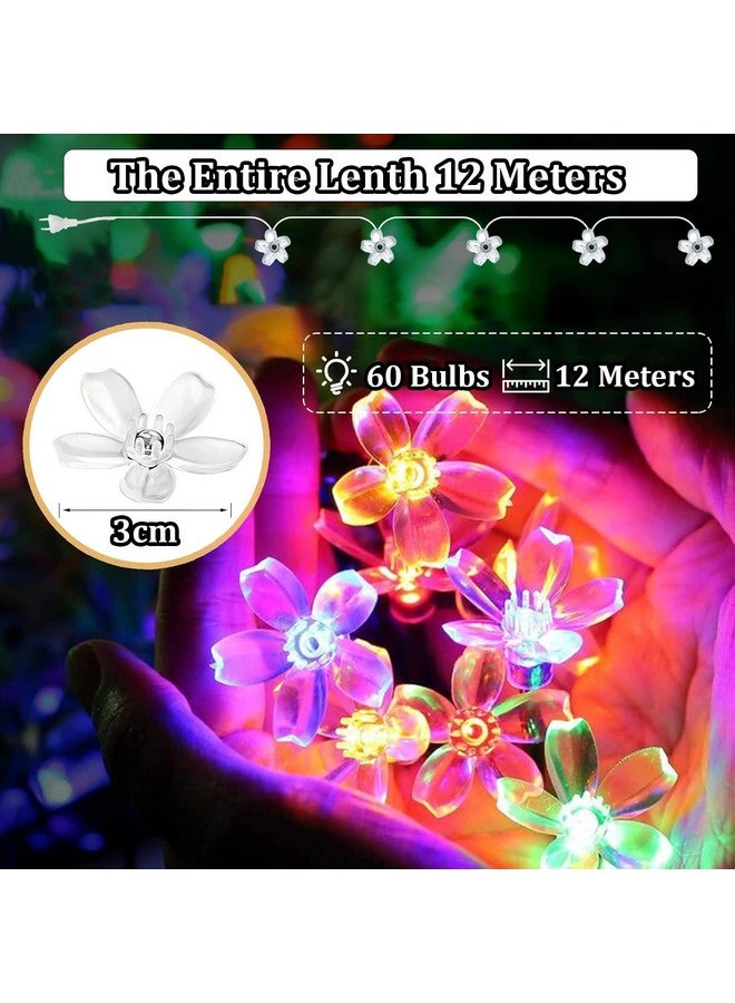 fizzytech Plastic 60 Led 12 Meter Flower Multicolor String Lights of Home Decoration, Diwali Light for Party Birthday Diwali Christmas 60 Flower Led 12 Meter - Image 4