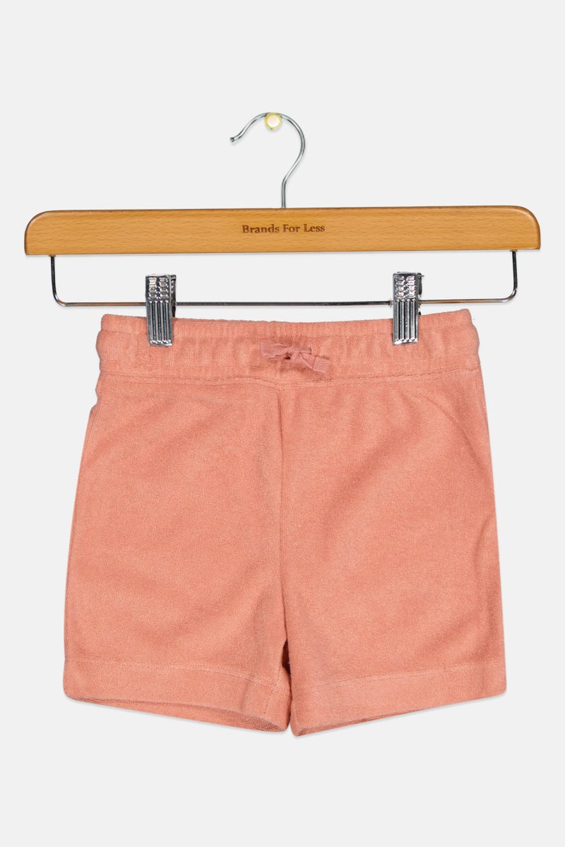 GAP Toddlers Boy Solid Drawstring Shorts, Peach - Image 1