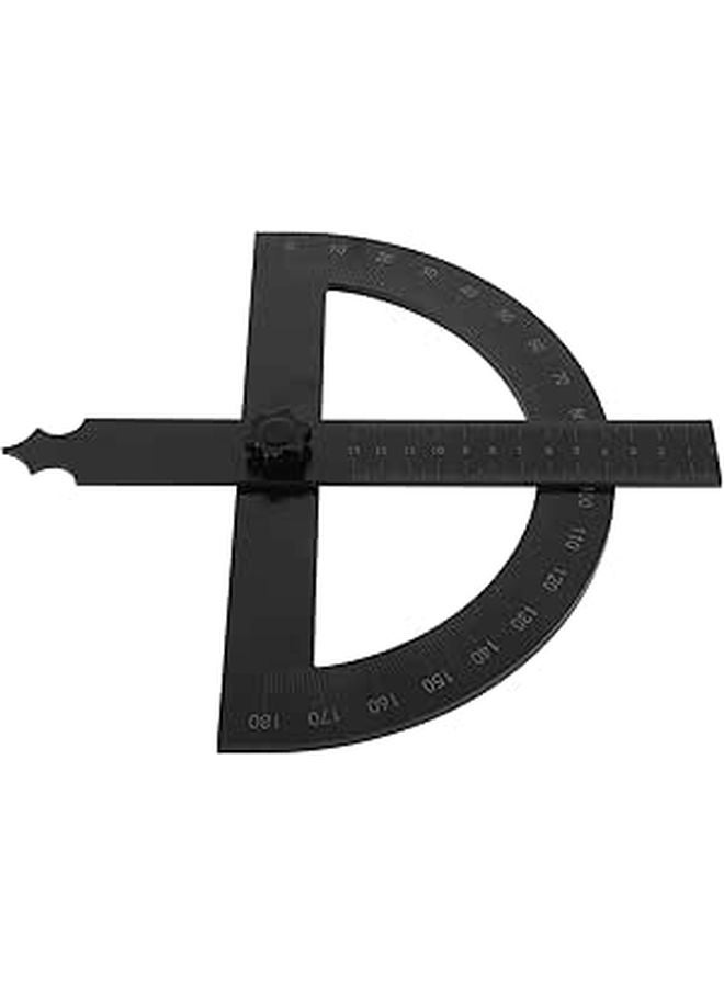 Semi Circle Angle Protractor Woodworking Measuring Tool 180 Degree Rotating Ruler - Image 1